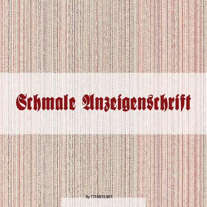 Schmale Anzeigenschrift example